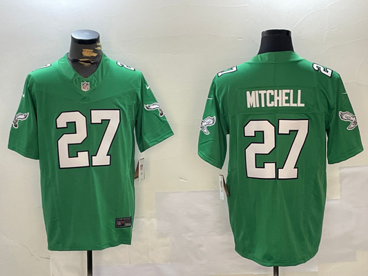 Men's Philadelphia Eagles Quinyon Mitchell #27 Green Alternate Game jersey