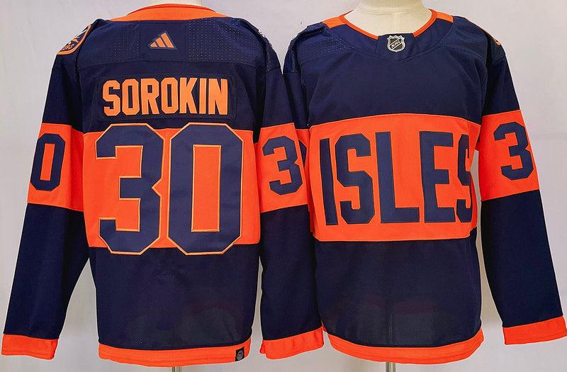 Men's New York Islanders Ilya Sorokin #30 Blue Game jersey