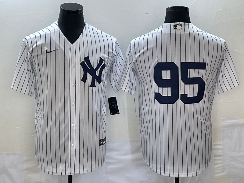 Men's New York Yankees Oswaldo Cabrera #95 White Replica Player Name jersey