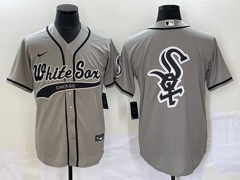 Men's Chicago White Sox Gray Replica Team jersey Joint Edition