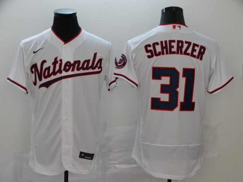 Men's Washington Nationals Max Scherzer #31 White Alternate Game jersey