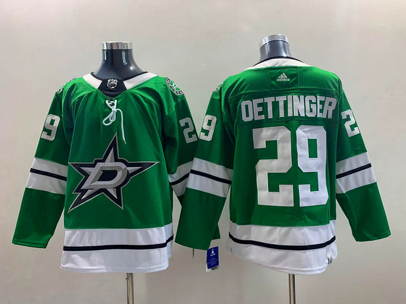 Men's Dallas Stars Jake Oettinger #29 Kelly Green Home Breakaway Player jersey
