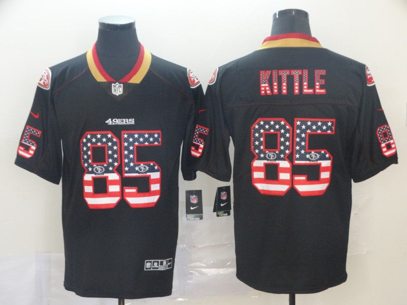 Men's San Francisco 49ers George Kittle #85 Black Game Player jersey