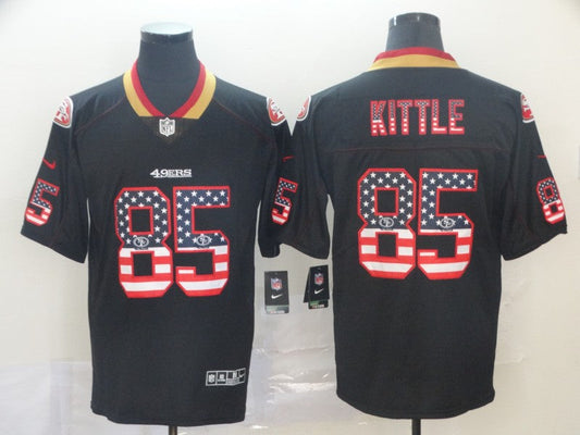 Men's San Francisco 49ers George Kittle #85 Black Game Player jersey