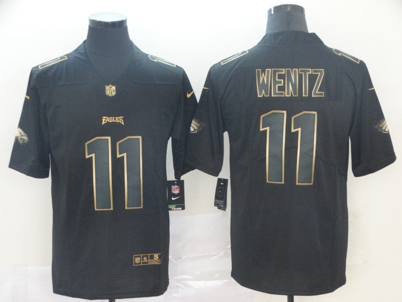 Men's Philadelphia Eagles Carson Wentz #11 Black Game Player jersey