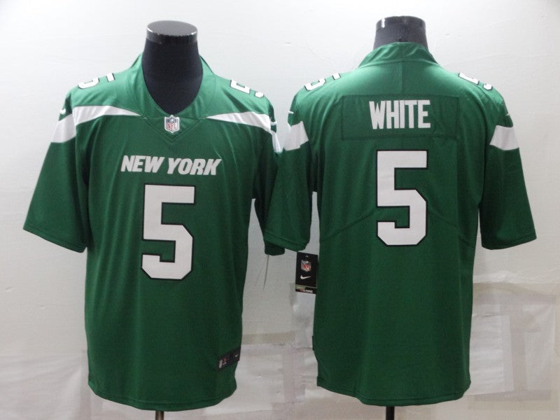 Men's New York Jets Mike White #5 Green Game jersey