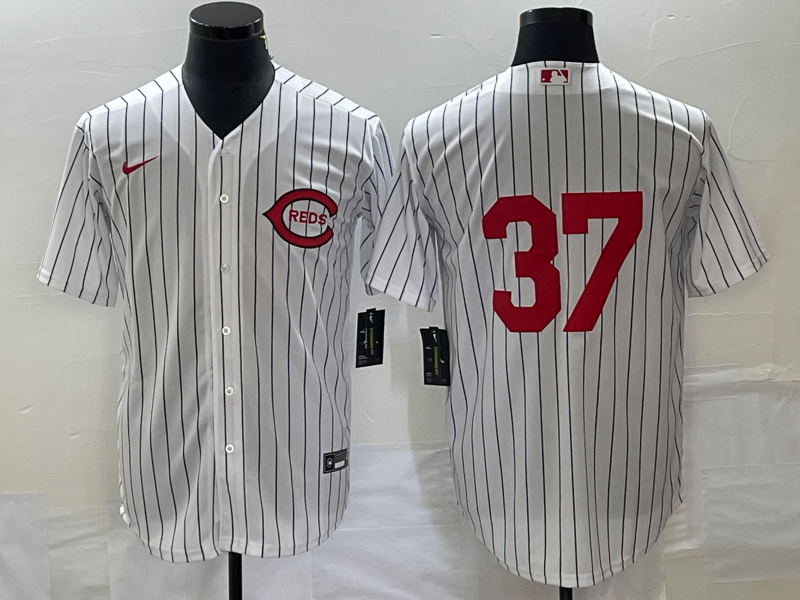 Men's Cincinnati Reds Tyler Stephenson #37 White 2022 MLB at Field of Dreams Game Authentic Player jersey