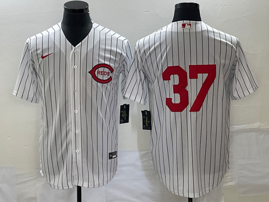 Men's Cincinnati Reds Tyler Stephenson #37 White 2022 MLB at Field of Dreams Game Authentic Player jersey