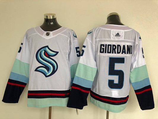 Men's Seattle Kraken Mark Giordano #5 White Home Breakaway Player jersey