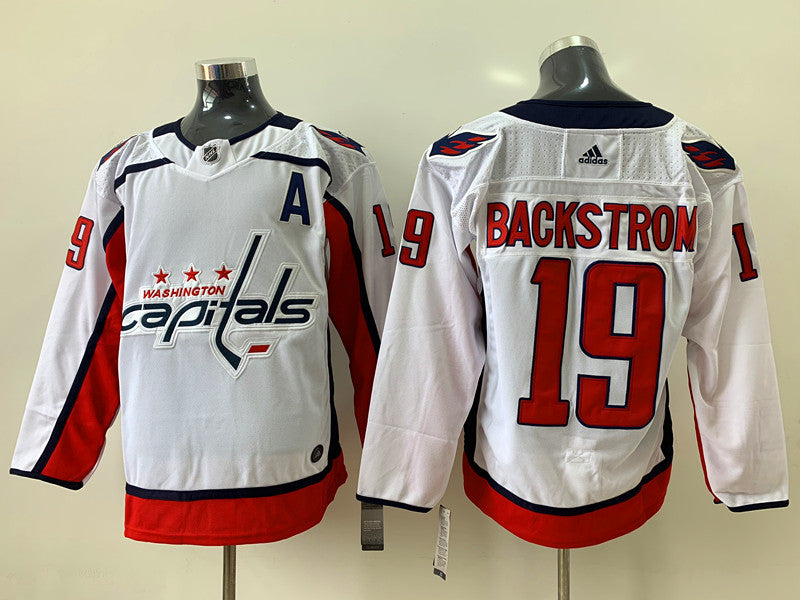 Men's Washington Capitals Nicklas Backstrom #19 White Home Breakaway Player jersey