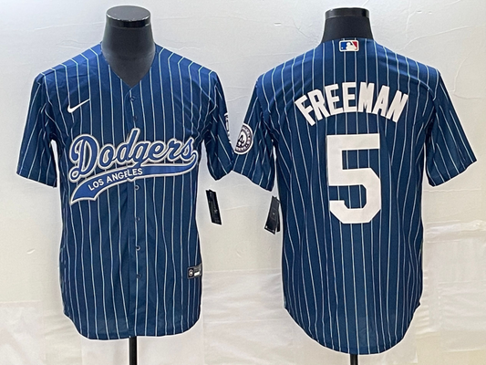 Men's Los Angeles Dodgers Freddie Freeman #5 Blue Player jersey Joint Edition