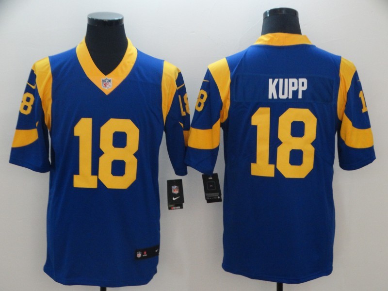 Men's Los Angeles Rams Cooper Kupp #18 Blue Game jersey