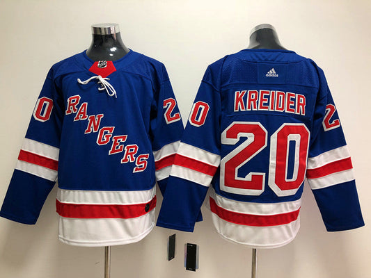Men's New York Rangers Chris Kreider #20 Blue Player Game jersey