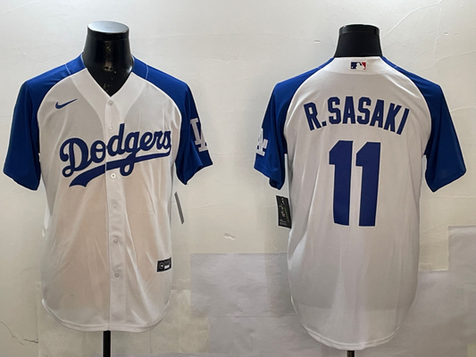 Men's Los Angeles Dodgers Roki Sasaki #11 White Replica Game jersey