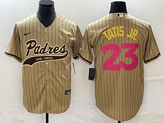 Men's San Diego Padres Fernando Tatis Jr. #23 Tan Replica Team jersey Joint Edition