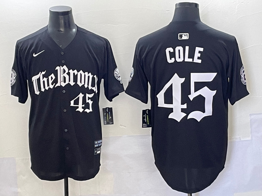 Men's New York Yankees Gerrit Cole #45 Black Alternate Limited Player Jersey