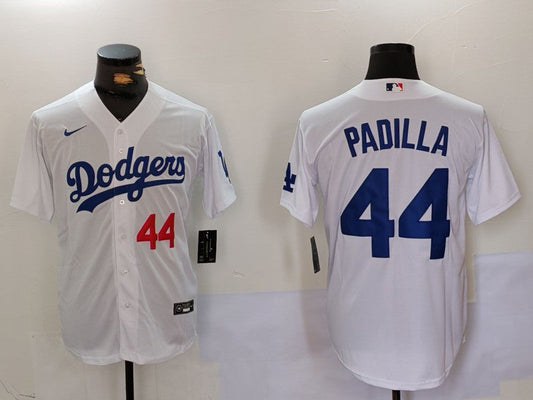 Men's Los Angeles Dodgers Vicente Padilla #44 White Home Replica Player jersey