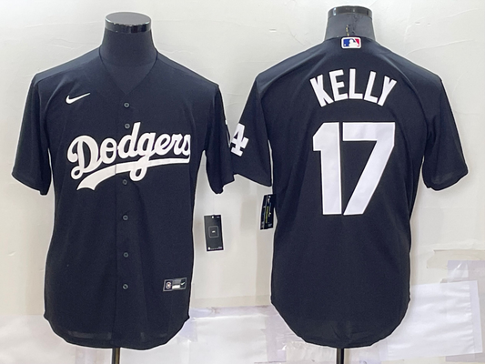 Men's Los Angeles Dodgers Joe Kelly #17 Black Replica Baseball jersey