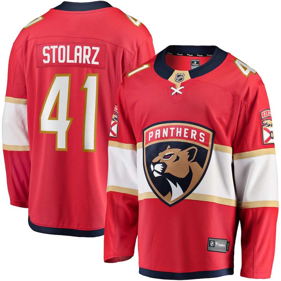 Men's Florida Panthers Anthony Stolarz #41 Red Player jersey