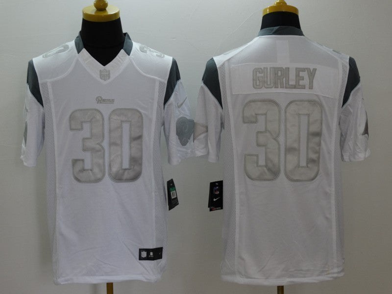 Men's Los Angeles Rams Todd Gurley #30 White Game jersey