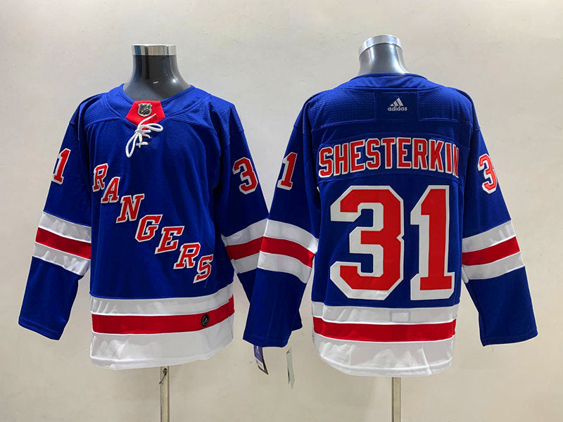 Men's New York Rangers Igor Shesterkin #31 Blue Player Game jersey
