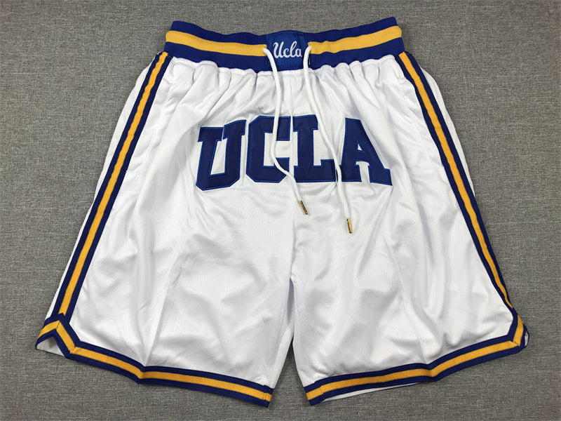 Men's UCLA Bruins White Basketball Shorts