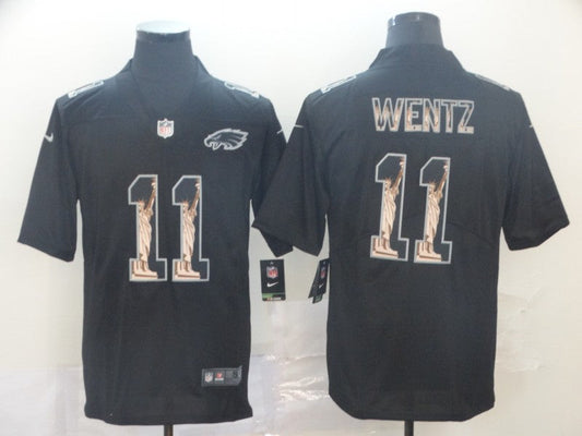 Men's Philadelphia Eagles #11 Carson Wentz Black Replica jersey