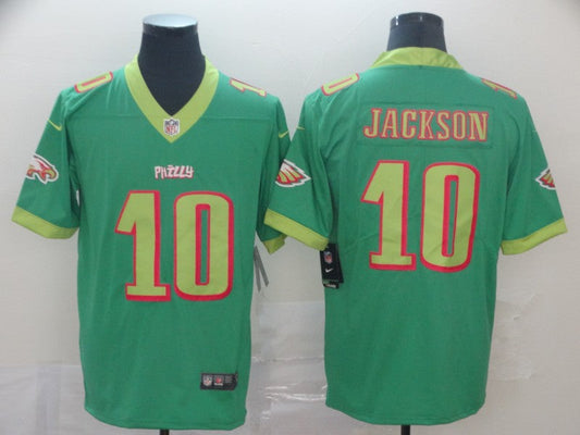 Men's Philadelphia Eagles Desean Jackson #10 Green Game jersey City Edition