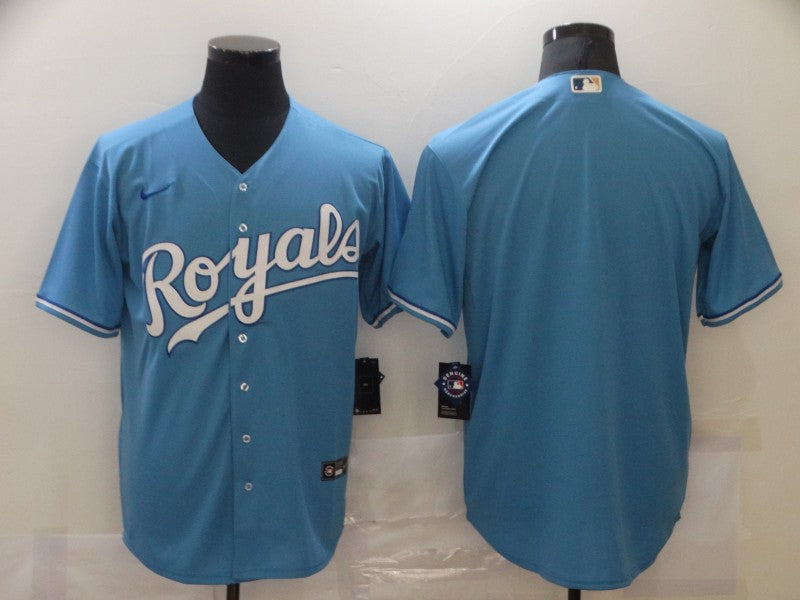 Men's Kansas City Royals Light Blue Alternate Replica Team Blank jersey