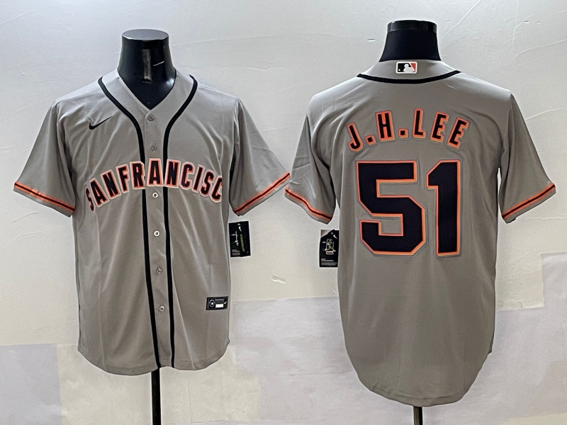 Men's San Francisco Giants Jung Hoo Lee #51 Gray Replica Player Jersey