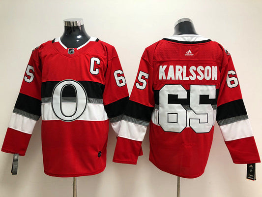 Men's Ottawa Senators Erik Karlsson #65 Red Player jersey
