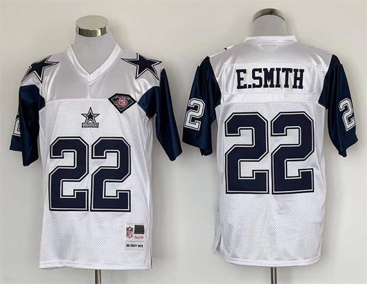 Men's Dallas Cowboys Emmitt Smith Mitchell & Ness White Legacy Replica jersey