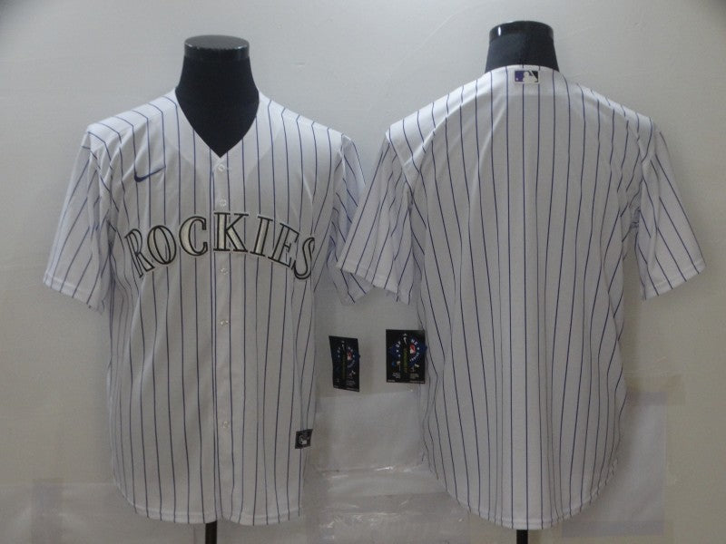 Men's Colorado Rockies White Home Blank Replica jersey