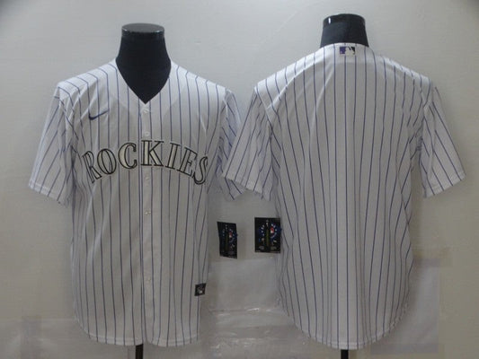 Men's Colorado Rockies White Home Blank Replica jersey