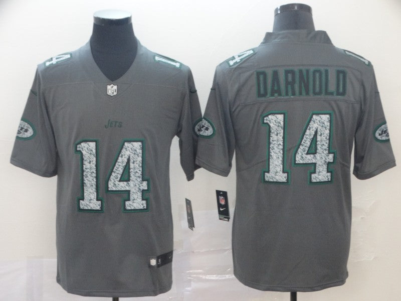 Men's New York Jets Sam Darnold #14 Gray Game Player jersey