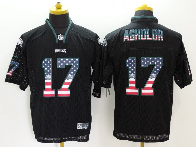 Men's Philadelphia Eagles Nelson Agholor #17 Black Game jersey