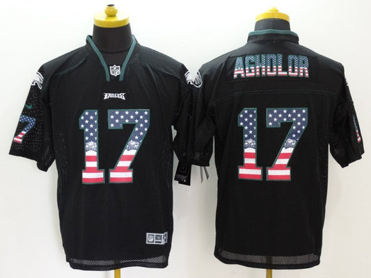 Men's Philadelphia Eagles Nelson Agholor #17 Black Game jersey