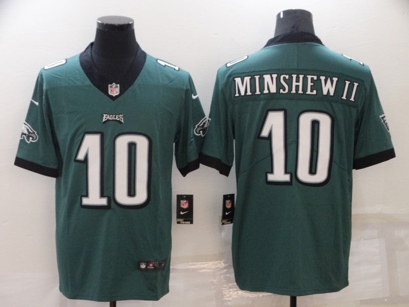 Men's Philadelphia Eagles Gardner Minshew II #10 Green Game jersey