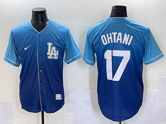 Men's Los Angeles Dodgers Shohei Ohtani #17 Blue Team Player Jersey