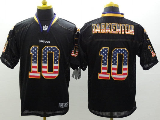 Men's Minnesota Vikings Fran Tarkenton #10 Black Game jersey