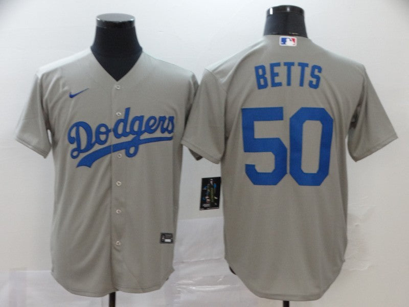 Men's Los Angeles Dodgers Mookie Betts #50 Gray Replica Baseball jersey