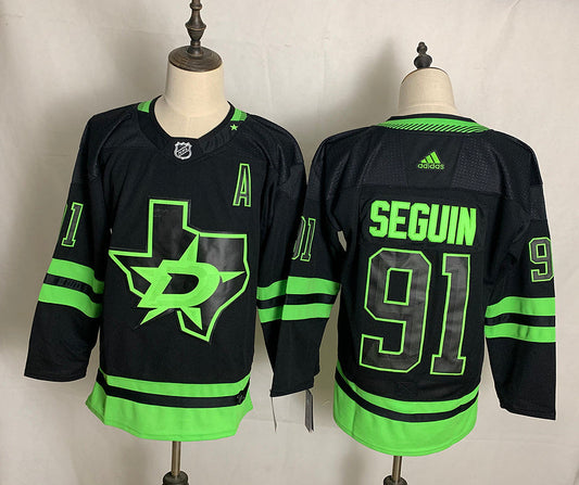 Men's Dallas Stars Tyler Seguin #91 Black Alternate Primegreen Authentic Pro Player jersey