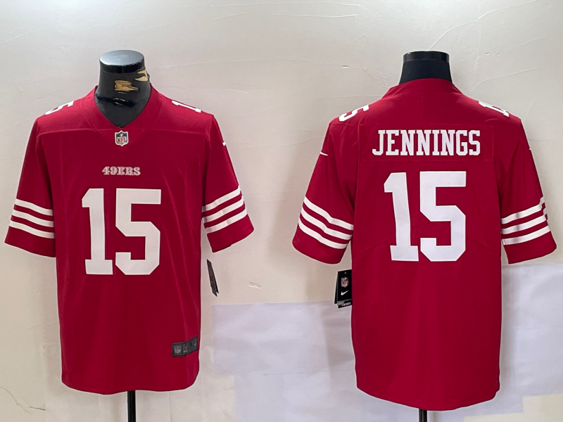Men's San Francisco 49ers Jauan Jennings #15 Scarlet Game jersey