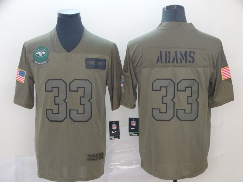 Men's New York Jets Jamal Adams #33 Brown Game jersey