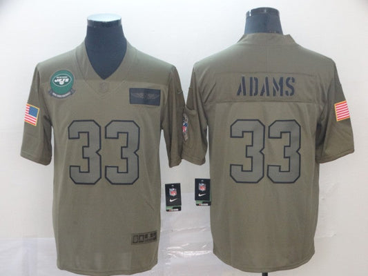 Men's New York Jets Jamal Adams #33 Brown Game jersey