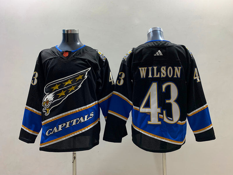 Men's Washington Capitals Tom Wilson #43 Black Player Game jersey