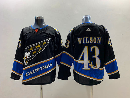 Men's Washington Capitals Tom Wilson #43 Black Player Game jersey
