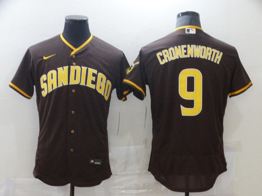 Men's San Diego Padres Jake Cronenworth #9 Brown Stitched jersey