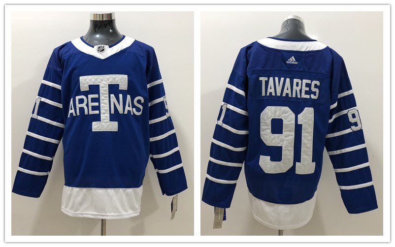 Men's Toronto Maple Leafs John Tavares #91 Blue Player Game jersey
