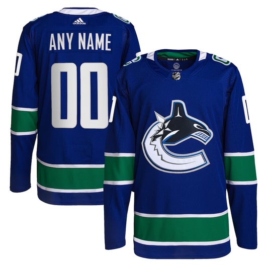 Men's Vancouver Canucks Blue Home Team Breakaway Custom jersey